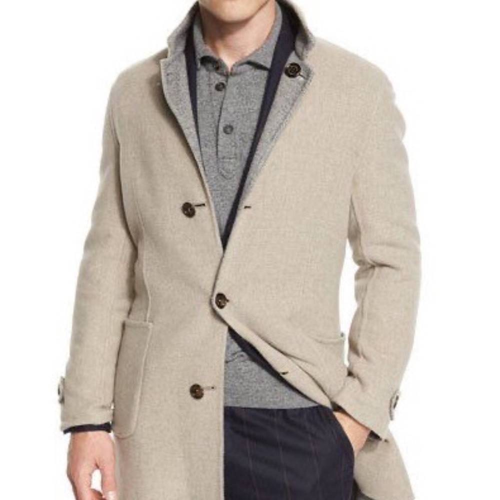 BRUNELLO CUCINELLI  WOOL/CASHMERE  REVERSIBLE COAT
